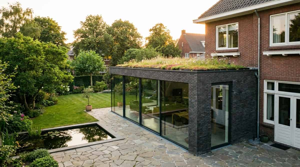 Aanbouw aan een woning in Friesland